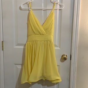 Yellow chiffon dress